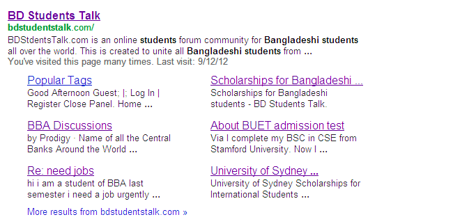 google-site-links