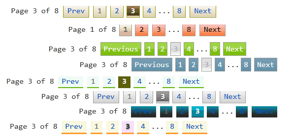 numbered page navigation