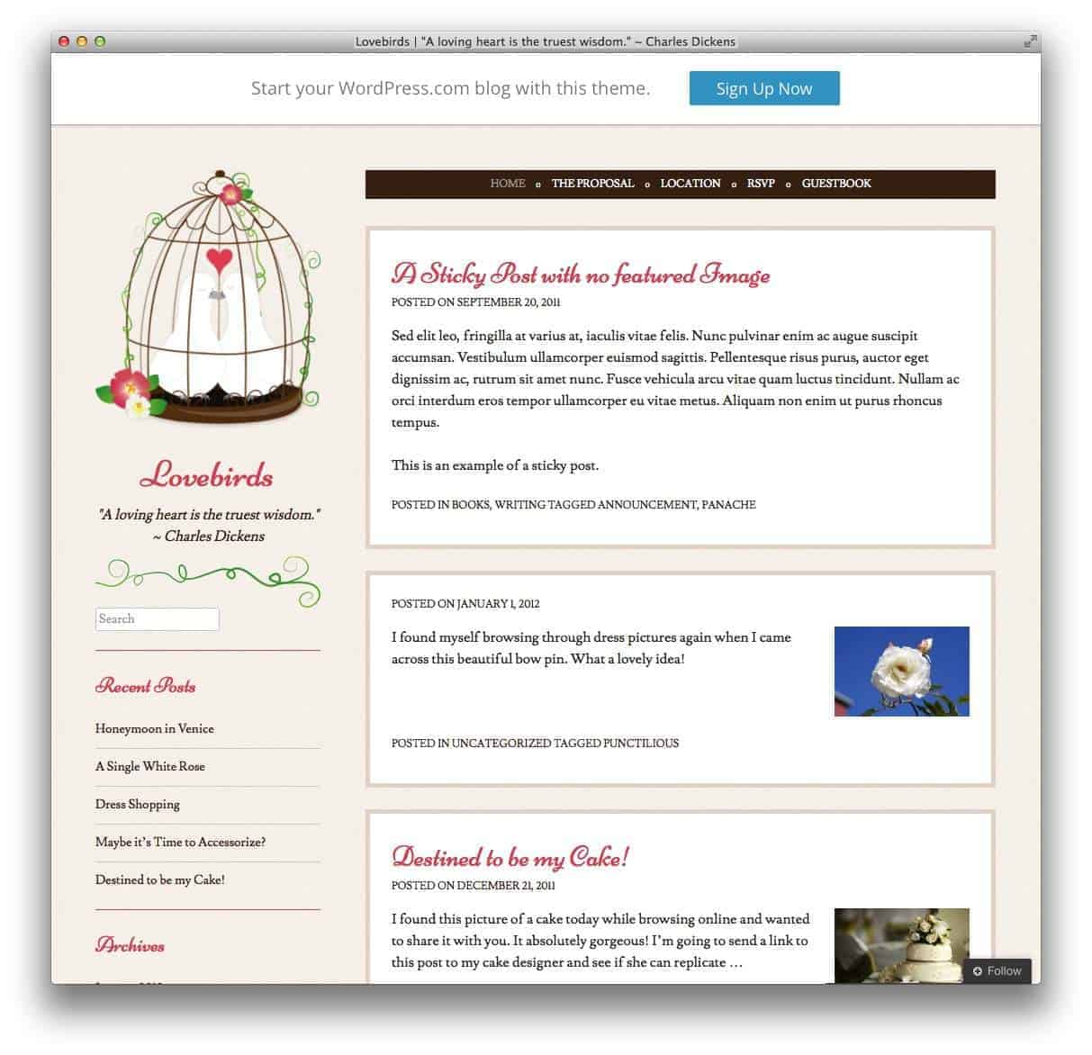 lovebirds-wordpress-theme