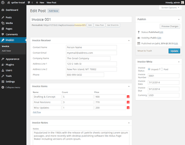sprInvoice