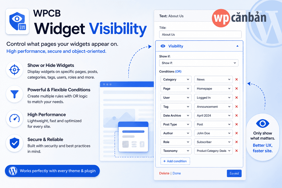 an-hien-cac-widget-trong-wordpress