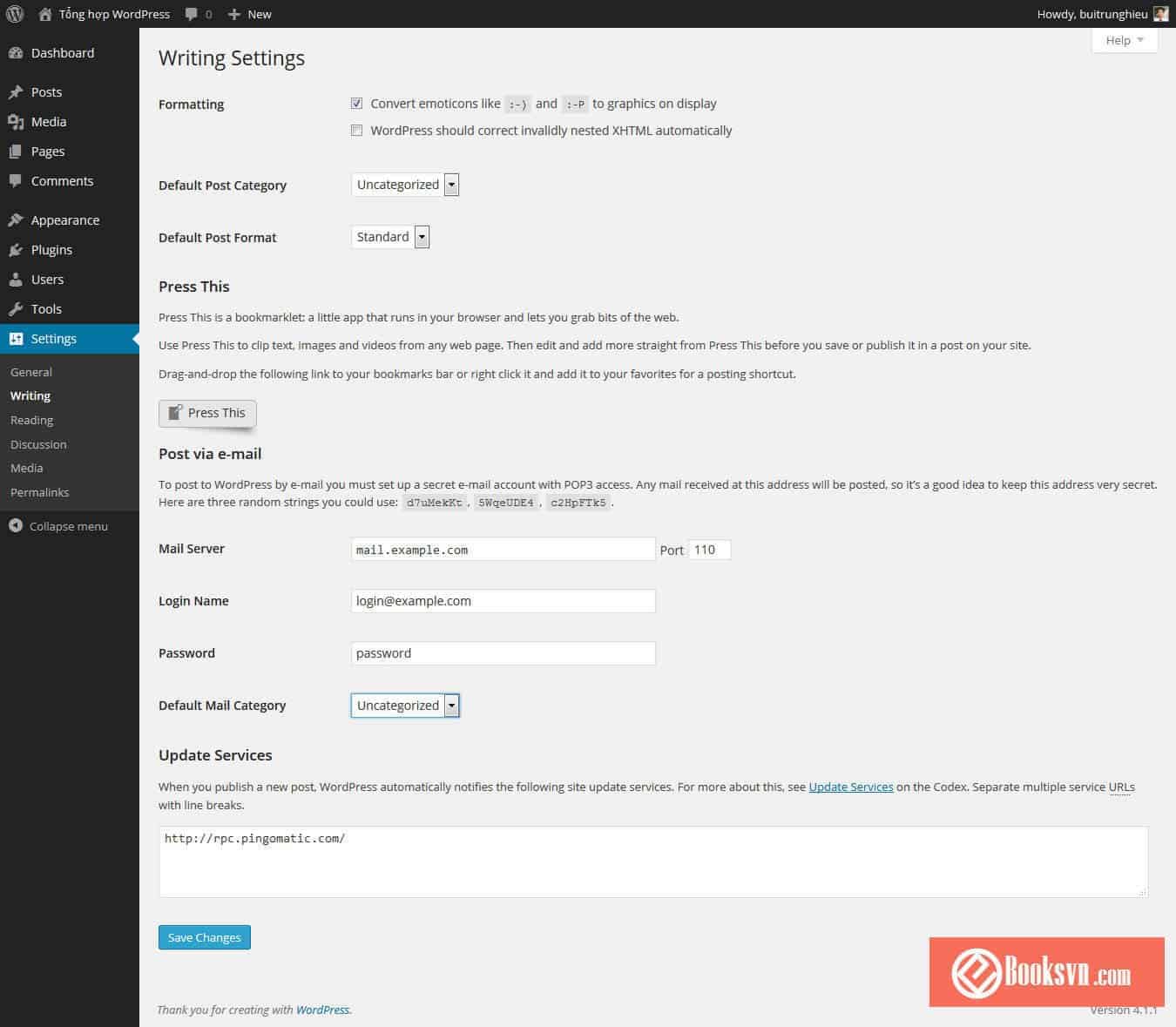 wordpress-writting-settings