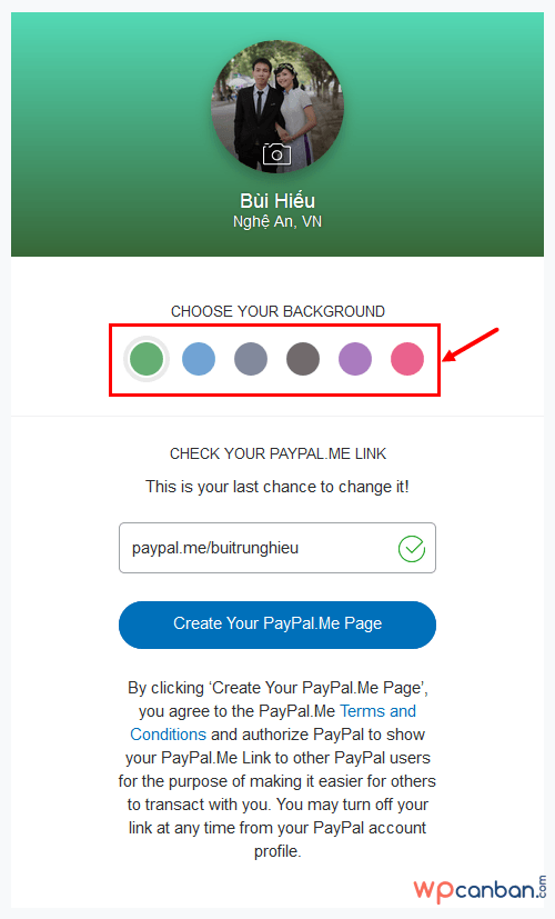 chon-mau-va-click-vao-nut-create-your-paypal-me-page