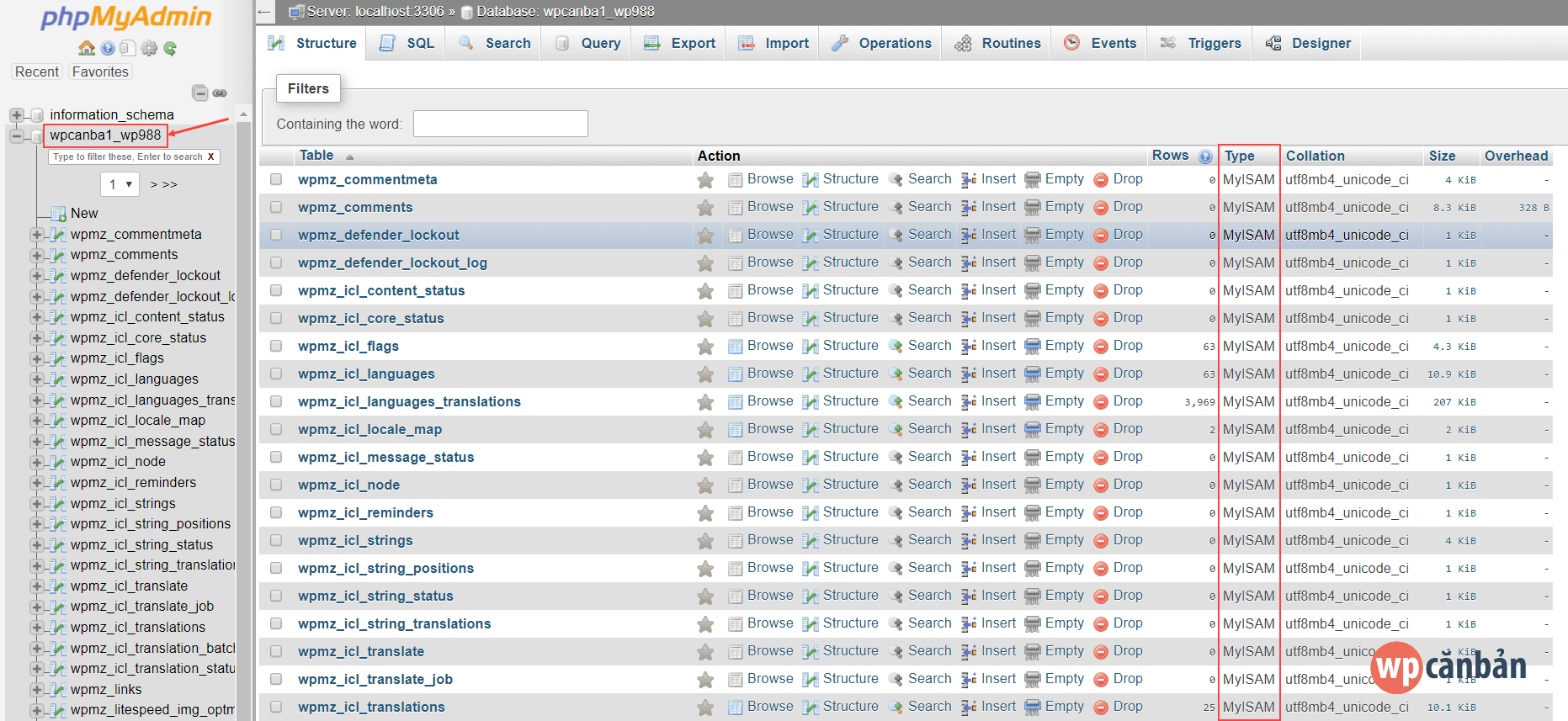 kiem-tra-cong-nghe-luu-tru-database-trong-phpmyadmin