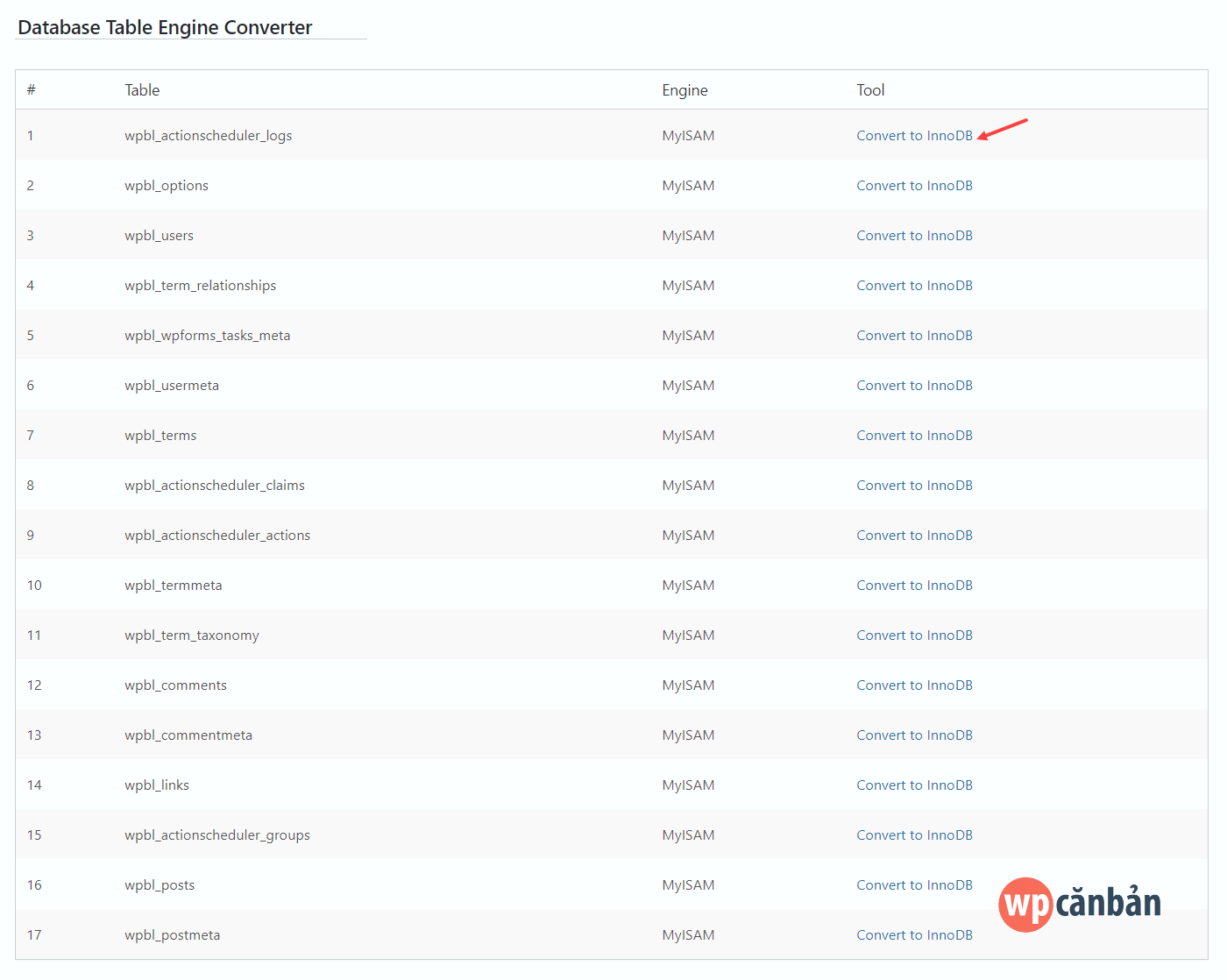 litespeed-cache-database-table-engine-converter