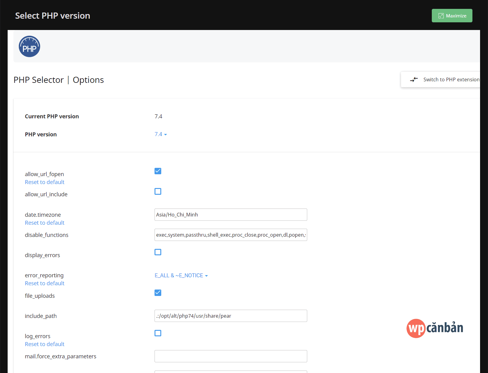 thiet-lap-tuy-chon-php-trong-directadmin