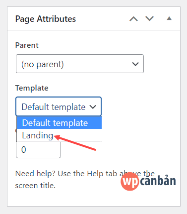 chon-template-landing-page-trong-classic-editor