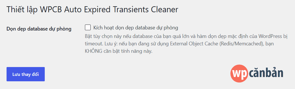thiet-lap-plugin-wpcb-auto-expired-transients-cleaner