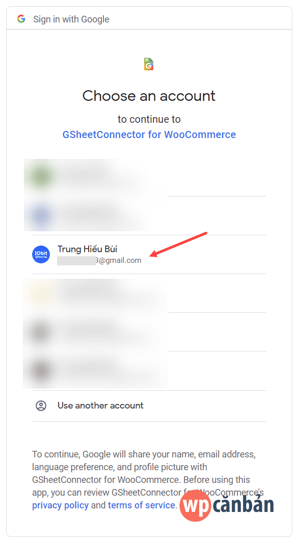 chon-tai-khoan-google-de-ket-noi-voi-woocommerce