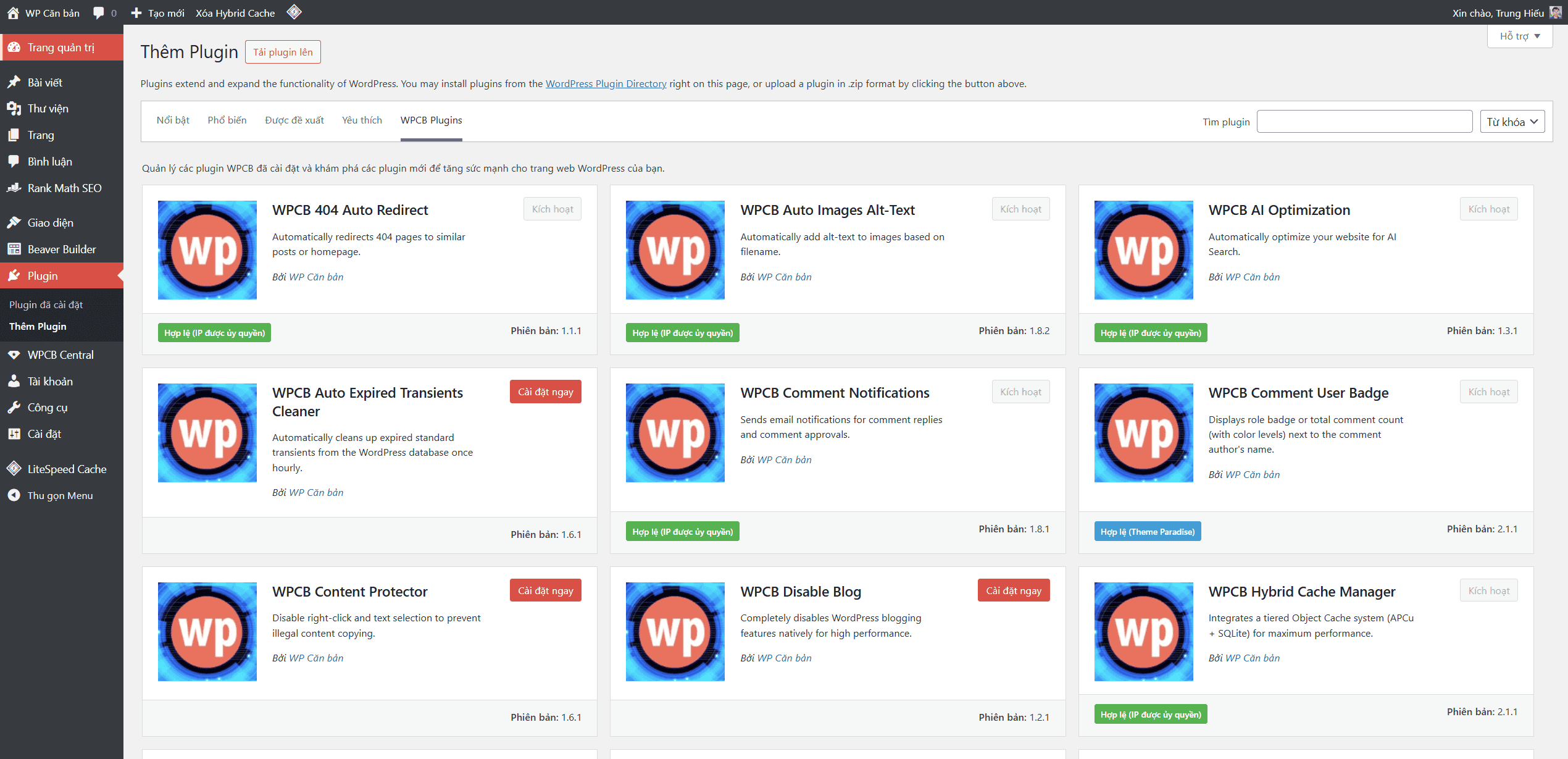 wpcb-central-panel-trong-trang-cai-dat-plugin