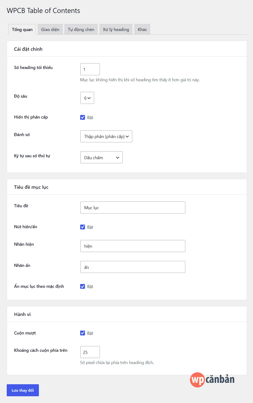 thiet-lap-plugin-wpcb-table-of-contents